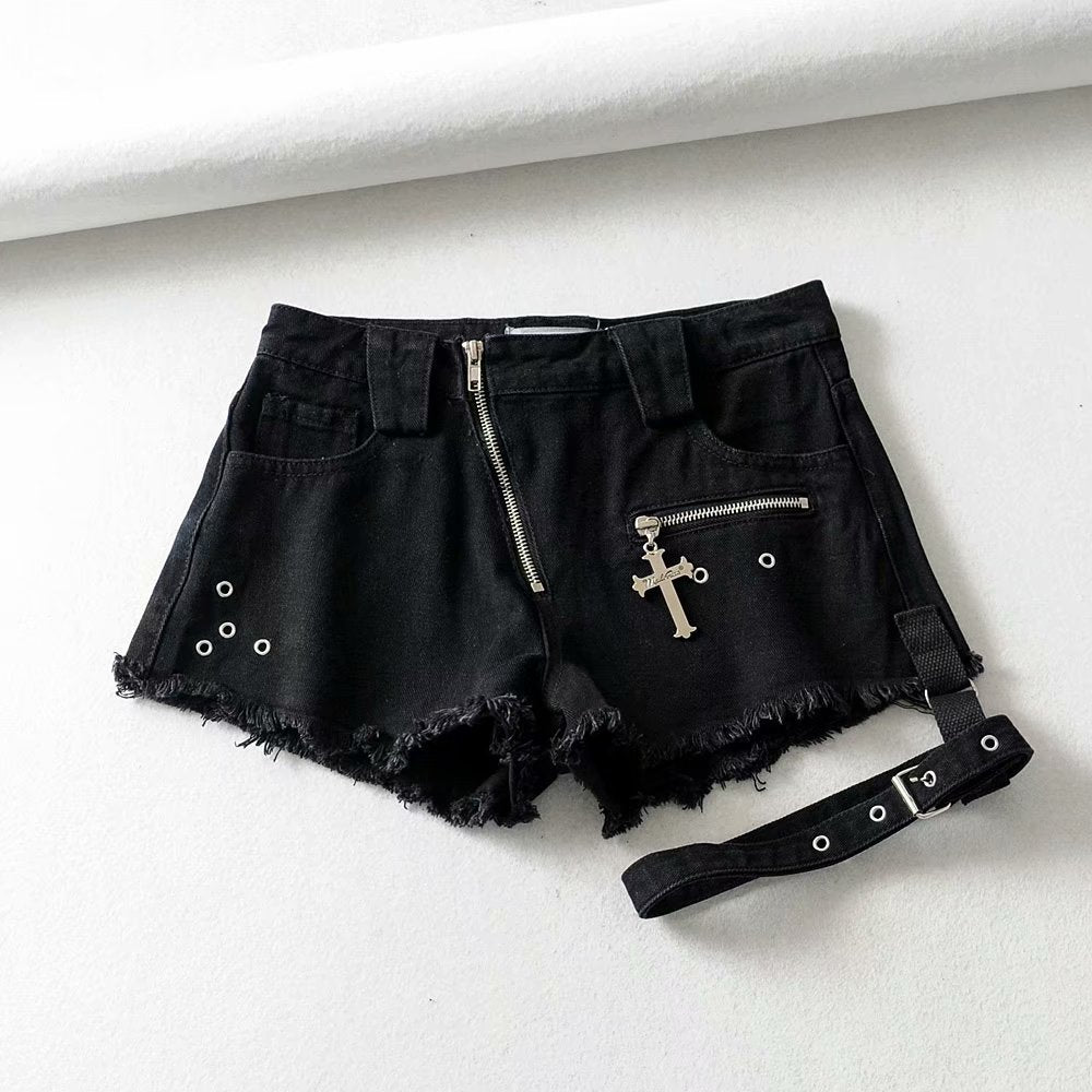 Punk Denim Shorts