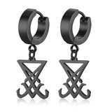 Earrings Sigil Of Lucifer Satanic Symbol