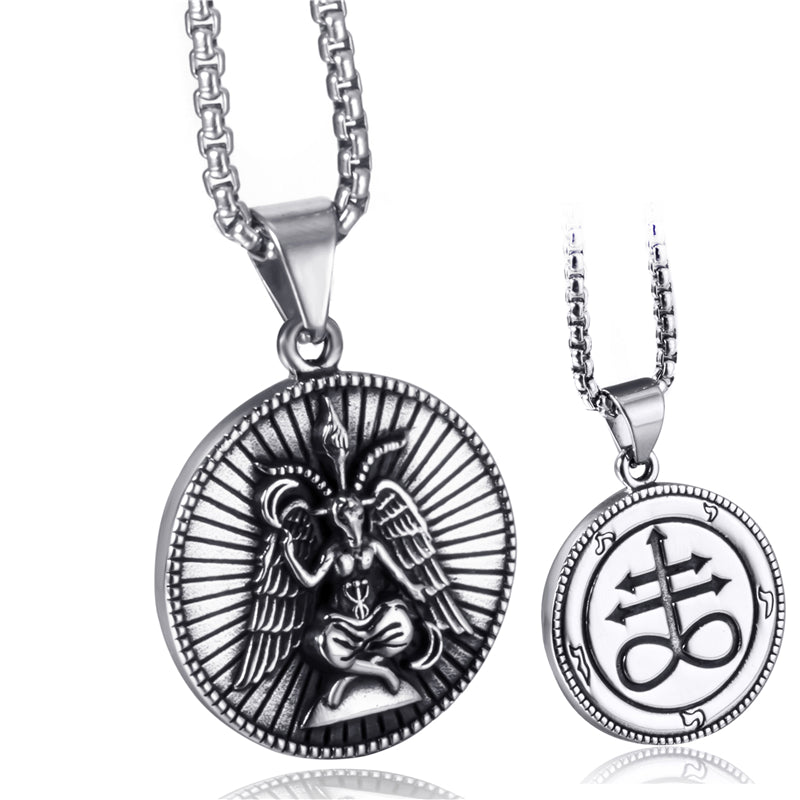 Stainless Steel Pendant Necklace Baphomet