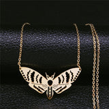 Gothic Moth Necklace Pendant