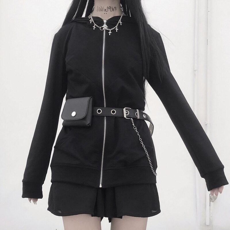 Skull Printed Loose Lady Pullover