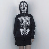 Skull Printed Hooded Halloween