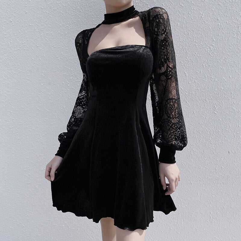 Sexy Long Sleeve Vintage Dress