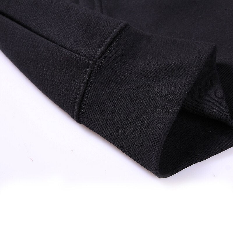 Gothic Punk Loose Letter Printed Black Hoodie