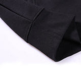 Gothic Punk Loose Letter Printed Black Hoodie
