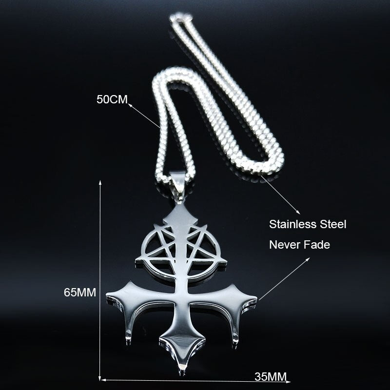 Satan Fork Stainless Steel Chain Necklace
