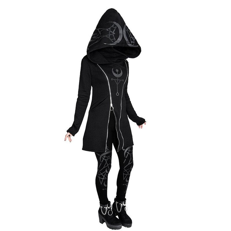 Gothic Casual Hoodies Long Sleeve