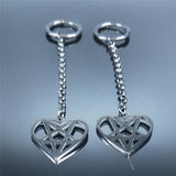 Gothic Heart Pentagram Witchcraft Earring