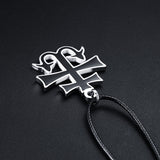 Satanic Necklace Charm Pendant Cross