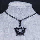 Gothic Moon and Pentagram Witchcraft Necklaces Pendants