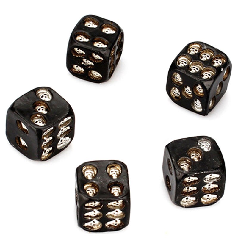 5pcs/set Black Skull Dice