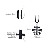 Satanic Necklace Charm Pendant Cross