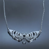 Gothic Moth Necklace Pendant