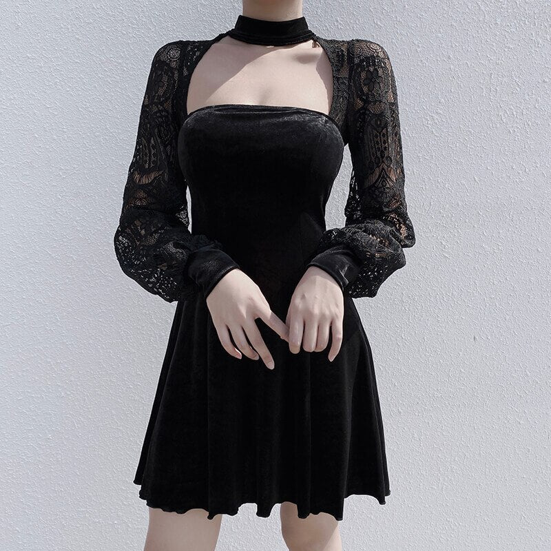 Sexy Long Sleeve Vintage Dress