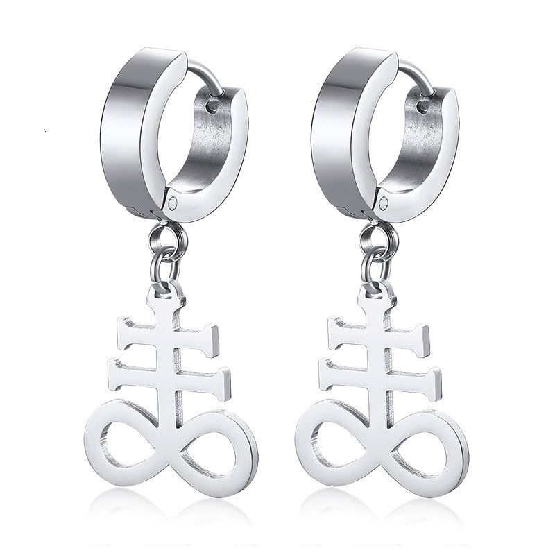 Sigil of Baphomet Earrings Satanic Symbol