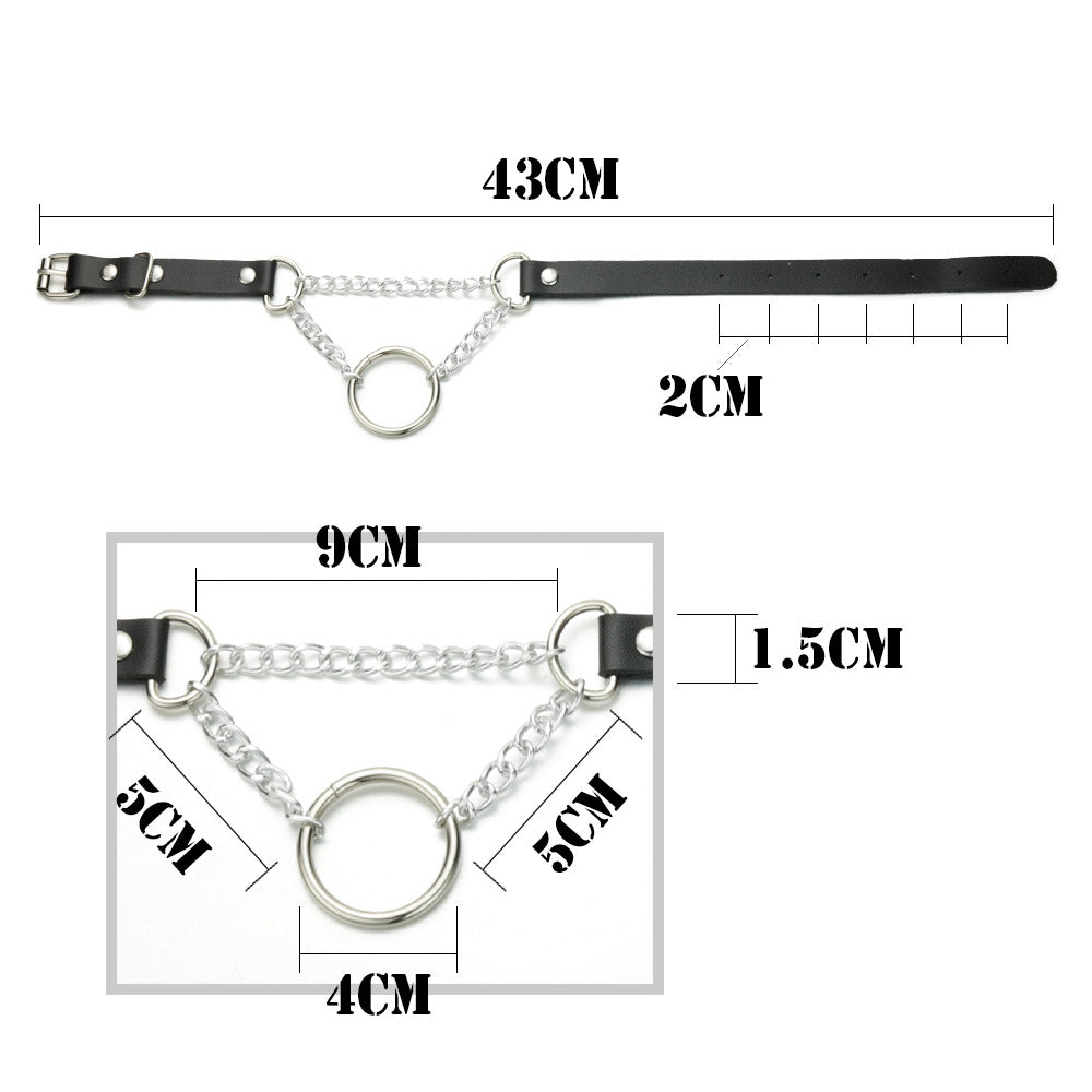 Gothic Choker  PU Leather Chain
