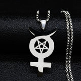 Inverted Mercury Pentagram Necklace