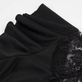 Stitching Lace Black Dresses Sexy