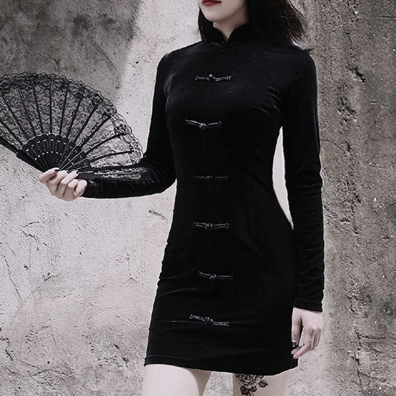 Punk Elegant Back Zip Dresses