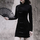 Punk Elegant Back Zip Dresses