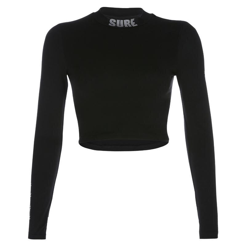 Long Sleeve Crop Top Reflective