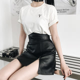 Sexy High Waist Mini Skirt PU Leather