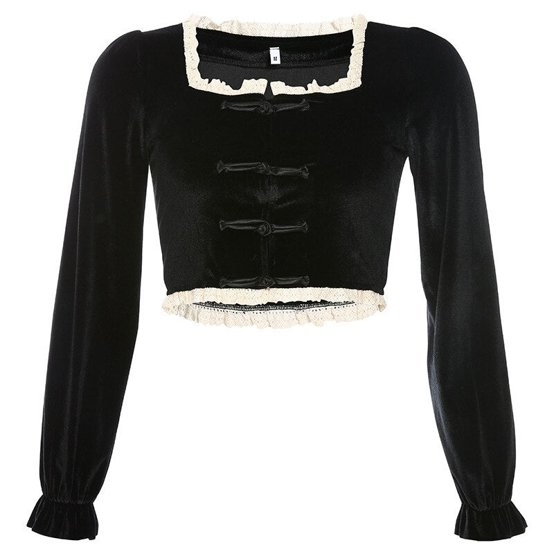 IWomen Vintage Lace Crop Tops