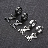 Earrings Sigil Of Lucifer Satanic Symbol
