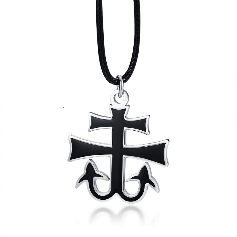 Satanic Necklace Charm Pendant Cross