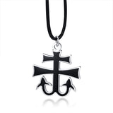 Satanic Necklace Charm Pendant Cross