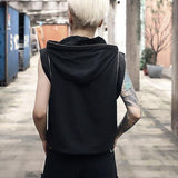 Gothic Punk Sleeveless Hoodie