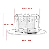 Gothic Black Riveted PU Leather Hat Halloween