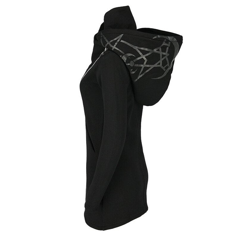 Gothic Casual Hoodies Long Sleeve