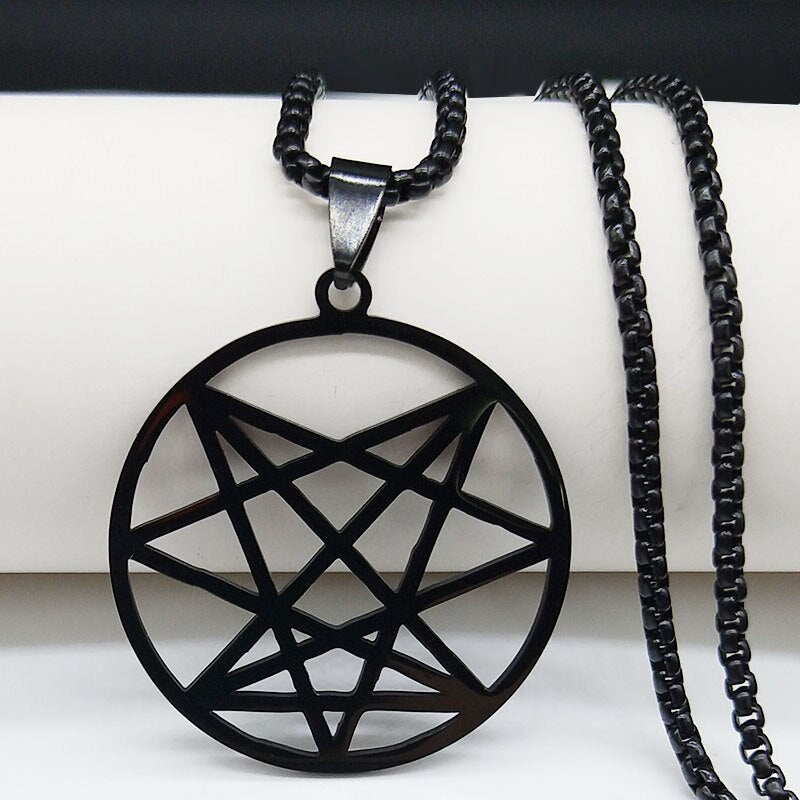 Black Stainless Steel Pendant Necklace