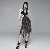 Gothic Black Dress Sexy Revealing Waist