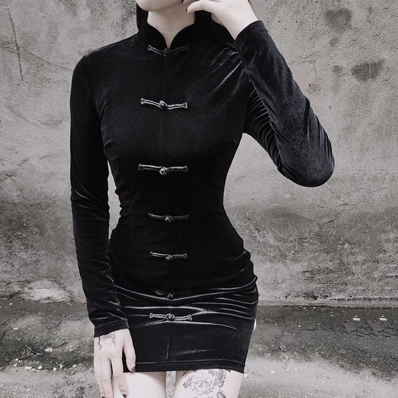 Punk Elegant Back Zip Dresses
