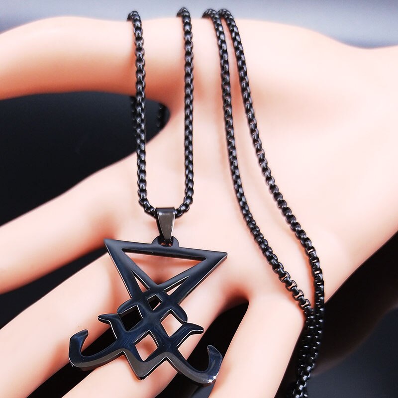 Church of Satan Stainless Steel Statement Necklace
