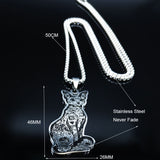 Sphynx Cat Stainless Steel Necklace Pendant