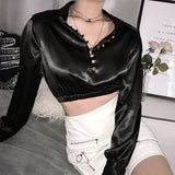Sexy Long-Sleeve Lapel Shirt