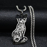 Sphynx Cat Stainless Steel Necklace Pendant