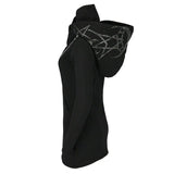 Gothic Punk Women Hooded Double Zipper