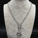 Sphynx Cat Stainless Steel Necklace Pendant
