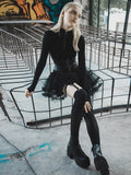Goth Bat Black Leg Ring