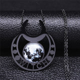 Witch Moon Stainless Steel Necklace