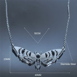 Gothic Moth Necklace Pendant