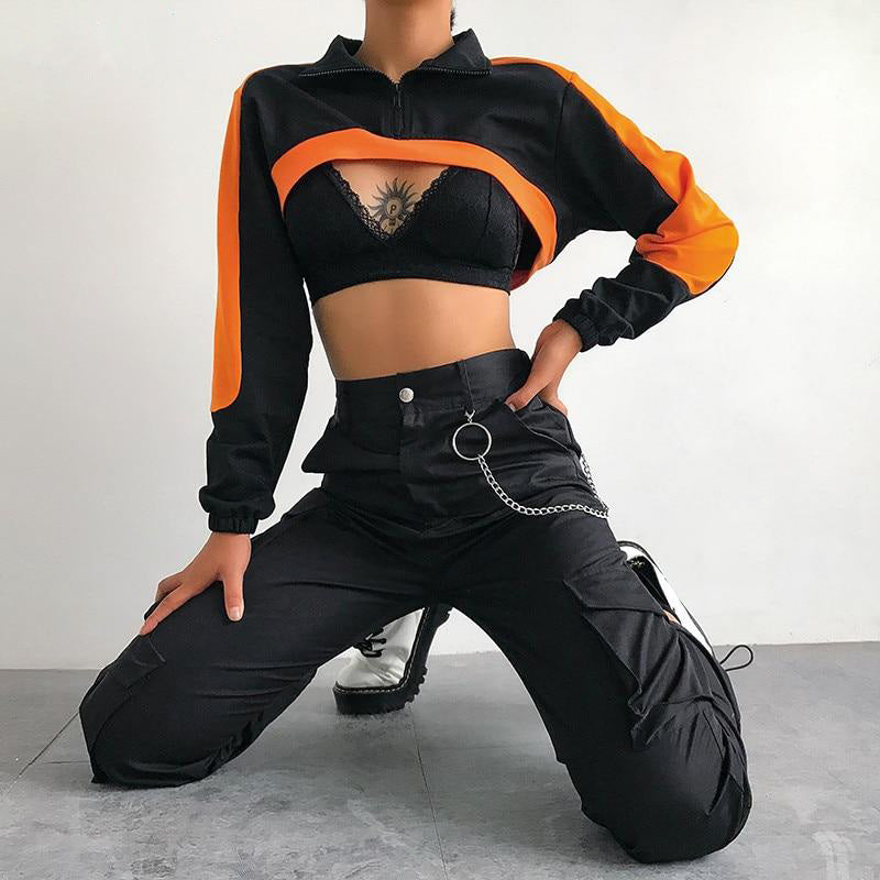 Gothic Hoodies Zipper Hip Hop