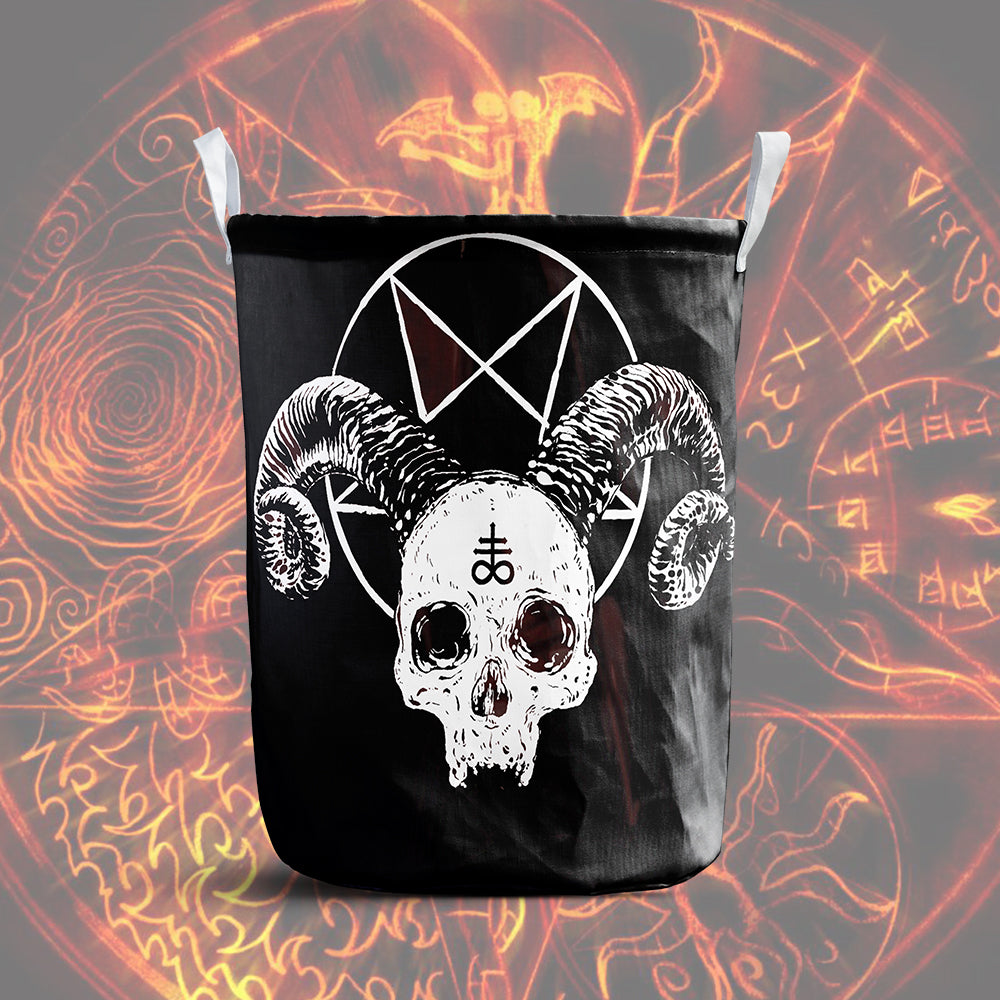 Satanic Goat Head Laundry Basket