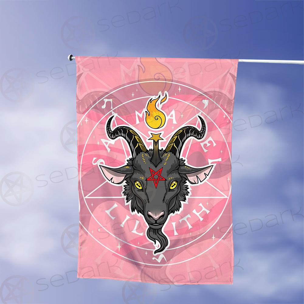 GOAT SKULLS AND STAR RAYS SDN-1015 Flag