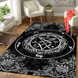 Satanic Leviathan Occult Boho Area Rug