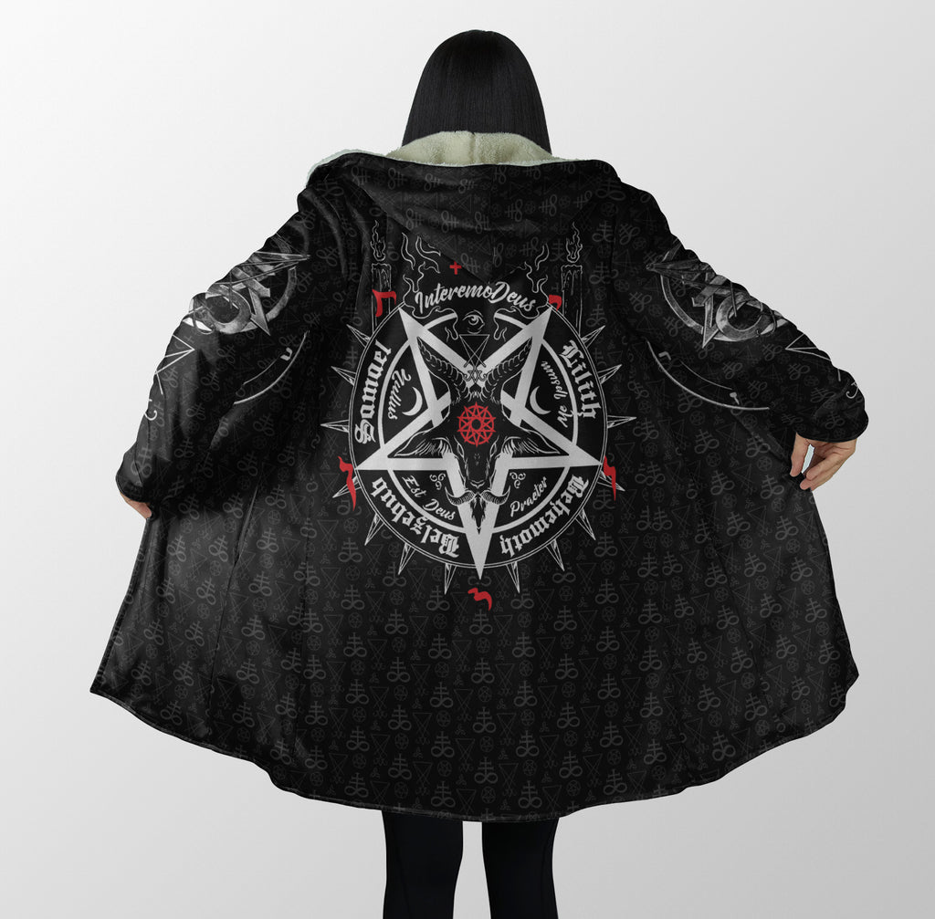 Satanic 5 Letters Dream Coat - Plus Size Cloak (No Bag)